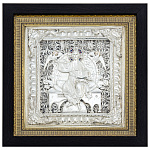 0069068 ИКОНА Гальванопластика "СПАС В СИЛАХ"серебрение, багет дерево 26,5*28 см