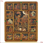 0018955-RTI-635.m/21*29см Икона подарочная"Чудо вмч.Дмитрия Солоунского о цареКалояне"мор.дуб  в ПУ 