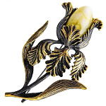 0058461/415.4 Брошь Ирис (белый)