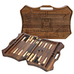 0065876/RTN-3NNov.M Нарды резные "НИЖНИЙ НОВГОРОД"  из массива мореного дуба 24-36см  СНЯТЫ С ПР-ВА