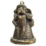 0035145 Бронза КОЛОКОЛЬЧИК "НУ, ПОГОДИ! ЗАЯЦ-Дед Мороз"