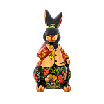 0063596 Хохлома Скульптура СИМВОЛ ГОДА 2023 "КРОЛИК заяц ЛОРД" 7*6*12см