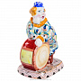 Статуэтка "Клоун с барабаном". Гжель, фотография 2. Интернет-магазин ЛАВКА ПОДАРКОВ