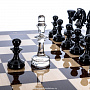 Деревянный шахматный ларец с хрустальными фигурами 48х48 см, фотография 5. Интернет-магазин ЛАВКА ПОДАРКОВ