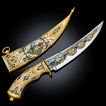 Златоуст Оружие сувенирное НОЖ "СУЛТАН" Тигр худ.эмаль