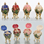 РС-1409-02 Традиции ФАБЕРЖЕ ЯЙЦО  пасх. "Ландыш" средн.с короной РС-1409-02