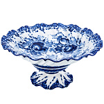 091101 Гжель Фруктовница "Нежность№2" в коб 23*10,5см Авт. Алехин С.С.