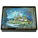 0078292 Лаковая миниатюра Шкатулка "КИЖИ" 20*12 см ,112,20