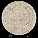 0050908 Серебро 875* ПОДНОС гравировка, чернение серебра в П/У 903