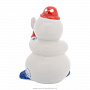 Скульптура "Снеговик с контрабасом". Гжель, фотография 3. Интернет-магазин ЛАВКА ПОДАРКОВ