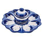 Пасхальница на 8 яиц. Гжель