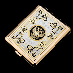 200309 Златоуст Портсигар ГЕРБ РФ, с чернением