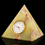 Часы настольные из оникса "Пирамида 2", фотография 1. Интернет-магазин ЛАВКА ПОДАРКОВ