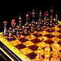 Янтарный шахматный ларец с фигурами "Золотая Европа", фотография 3. Интернет-магазин ЛАВКА ПОДАРКОВ