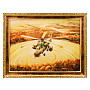Картина янтарная "Панорама с вертолетом" 30х40 см, фотография 1. Интернет-магазин ЛАВКА ПОДАРКОВ