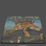 0020081  Нат.дерево НАРДЫ "ЛЕОПАРД" (аэрография)