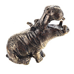 0072078 Бронза Статуэтка  "БЕГЕМОТ" 8*5*4см 