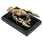 0029730 Микляихское литье Статуэтка НХПР "ЗНАКИ ЗОДИАКА РАК"  Ж-131 (камень)