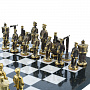 Шахматы из камня и бронзы "Железнодорожные" 40х40 см, фотография 1. Интернет-магазин ЛАВКА ПОДАРКОВ