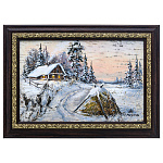 /20*30 Береста КАРТИНА "У ОКОЛИЦЫ" Авт.работа