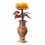Сувенир "Цветок в вазе" (янтарь, оникс), фотография 1. Интернет-магазин ЛАВКА ПОДАРКОВ