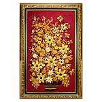 Картина янтарная "Букет цветов" 80х140 см