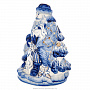 Скульптура "Дед Мороз". Гжель, фотография 2. Интернет-магазин ЛАВКА ПОДАРКОВ