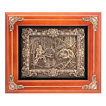 0052681/18-316 Гальванопластика Ключница деревянная "Охота/осечка"(корич. багет)