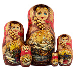 Матрешка "Зима. Тройка"  5 мест