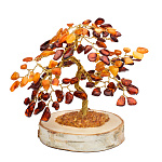 0068369/камней 135  Сувенир Дерево Янтарное 