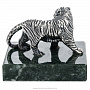 Статуэтка из серебра 925* на каменной подставке "Тигр", фотография 4. Интернет-магазин ЛАВКА ПОДАРКОВ