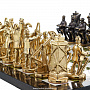Шахматы из камня с бронзовыми фигурами "Нефтяники", фотография 5. Интернет-магазин ЛАВКА ПОДАРКОВ