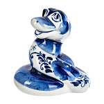  ГЖЕЛЬ Скульптура Символ года 2025 ЗМЕЯ ПИТОН КАА ,  h=9 см