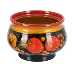 0020290/6*9см-открытая Хохлома СОЛОНКА ОТКРЫТАЯ 6*9см в ассортименте