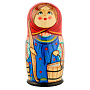 Матрешка "Девушка с коромыслом" 5 мест, фотография 2. Интернет-магазин ЛАВКА ПОДАРКОВ