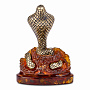 Змея Символ года 2025. Сувенир из бронзы и янтаря "Королевская кобра", фотография 5. Интернет-магазин ЛАВКА ПОДАРКОВ