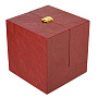 Подарочная упаковка из экокожи красная 17х17х17 см, фотография 1. Интернет-магазин ЛАВКА ПОДАРКОВ