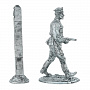 Оловянная миниатюра. Солдатик "Пограничник со столбом", фотография 1. Интернет-магазин ЛАВКА ПОДАРКОВ