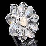 Часы настольные из хрусталя "Цветок"