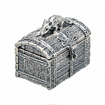 Сувенирная мини-шкатулка "Сундучок с мышкой". Серебро 925*