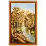 Картина янтарная "Водопад" 50х30 см, фотография 1. Интернет-магазин ЛАВКА ПОДАРКОВ