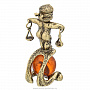 Статуэтка из бронзы с янтарем "Знаки зодиака. Весы", фотография 3. Интернет-магазин ЛАВКА ПОДАРКОВ