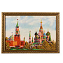 Картина янтарная "Вид на Кремль" 60х40 см, фотография 1. Интернет-магазин ЛАВКА ПОДАРКОВ