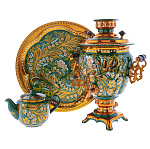 0072667-3л Самовар электрический  "ЛАНДЫШ"круглый поднос