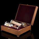 /набор ПГ НАБОР КУБКОВ латунных 2шт с фр.позолотой оксидир.и встав-ми в П/У