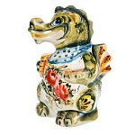 0072538 ГЖЕЛЬ КОПИЛКА "ДРАКОН"  в цвете фарфор