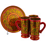 Питейный набор для пива "Кудрина". Хохлома, фотография 2. Интернет-магазин ЛАВКА ПОДАРКОВ