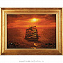 Картина янтарная корабля "Фрегат" 60х40 см, фотография 1. Интернет-магазин ЛАВКА ПОДАРКОВ