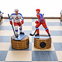 Шахматы деревянные с металлическими фигурами "Хоккей. ЦСКА" 47х47 см, фотография 6. Интернет-магазин ЛАВКА ПОДАРКОВ