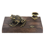 0044979 Бронза ПОДСВЕЧНИК НА ПОДСТАВКЕ "ЛЯГУШКА" литье, цпд